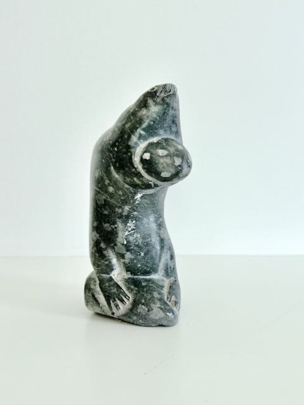 CANADA ESKIMO ART CARVED SOAPSTONE SEA LION